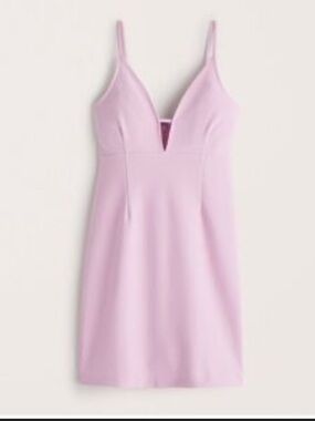 Abercrombie & Fitch Light Pink V-Neck Mini Dress